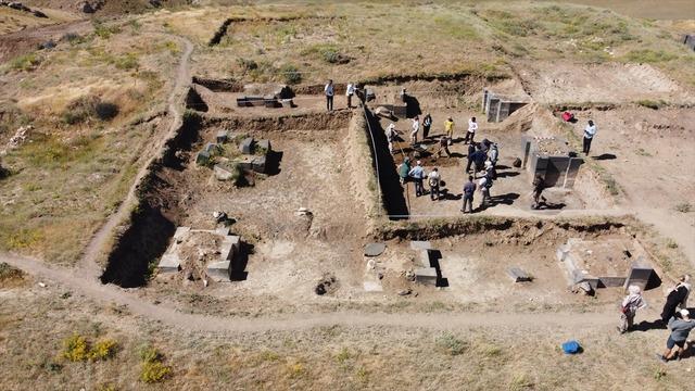 Süphan Dağı eteğindeki Kef Kalesi'nde 49 fil ayağı gün yüzüne çıkarıldı