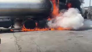 Şırnak’ta akaryakıt yüklü tanker, alev alev yandı