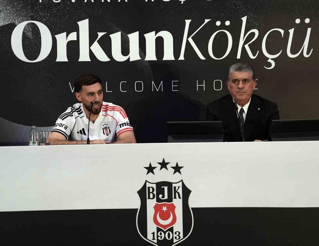 SON DAKİKA: Beşiktaş ın yeni transferi Orkun Kökçü nün Tüpraş Stadyumu nda imza töreni düzenlendi... 1