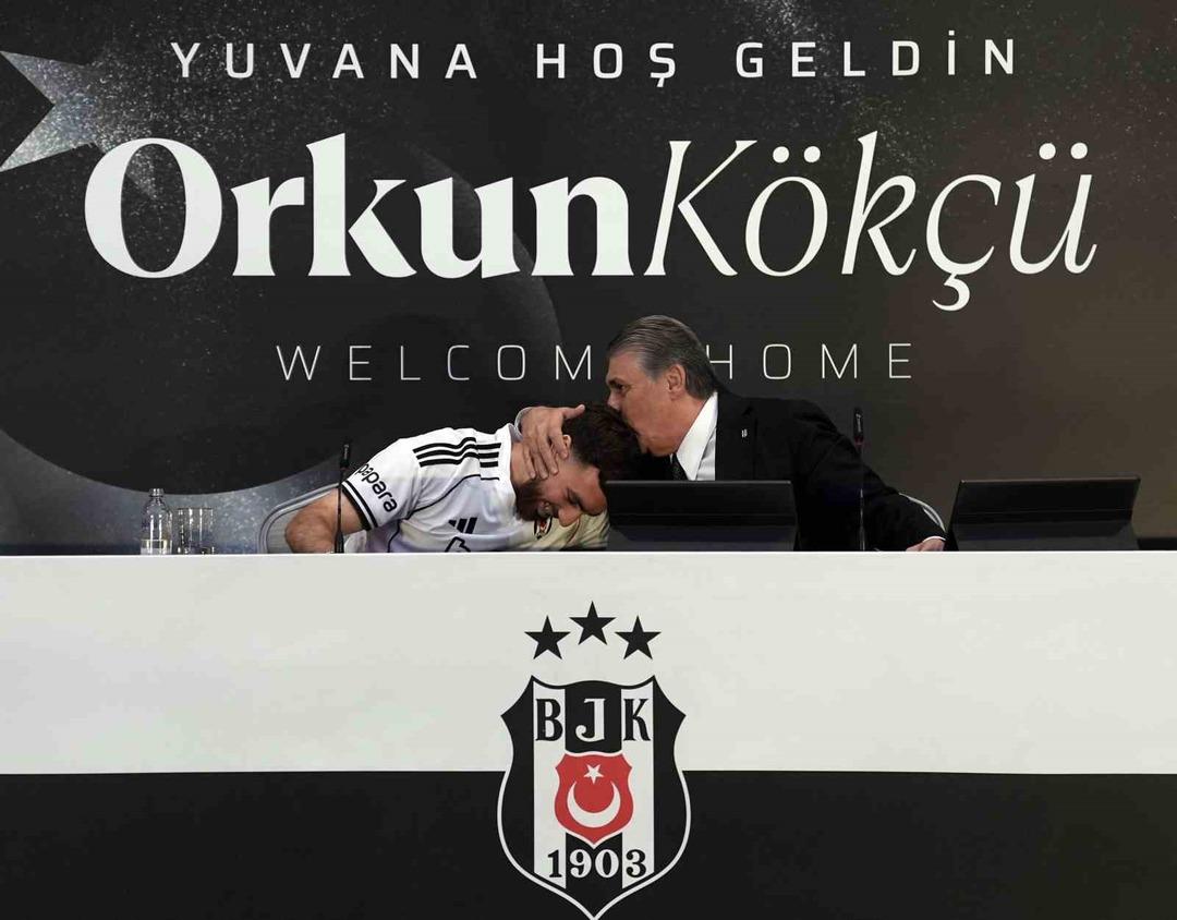 SON DAKİKA: Beşiktaş ın yeni transferi Orkun Kökçü nün Tüpraş Stadyumu nda imza töreni düzenlendi... 2