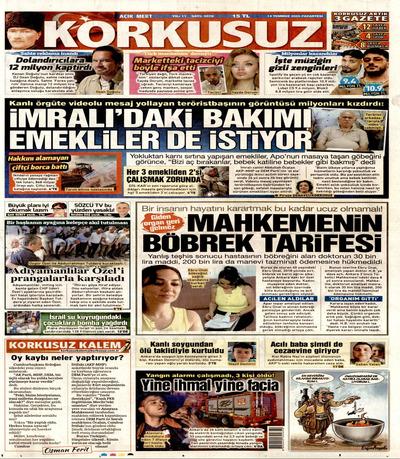 Korkusuz
 Gazetesi oku