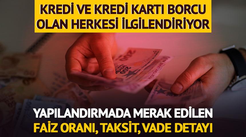 Kredi ve kredi kartı borcu olan herkesi ilgilendiriyor! Yapılandırmada merak edilen borç, faiz oranı, taksit ve vade detayları