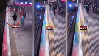 Vezneciler metro istasyonunda intihar! O anlar güvenlik kamerasına yansıdı