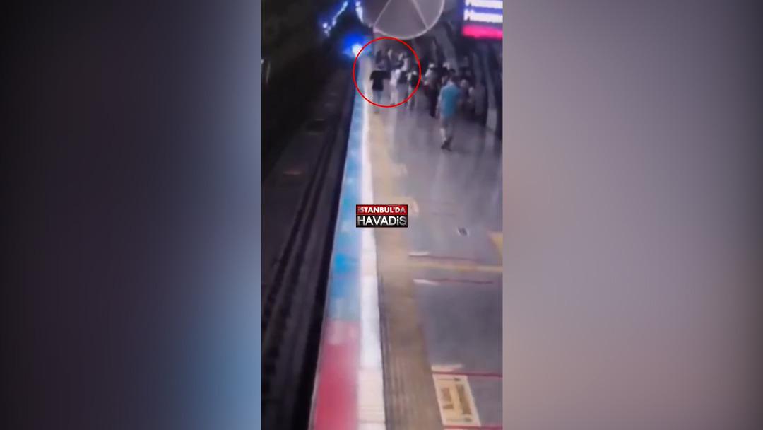 Vezneciler metro istasyonunda intihar! O anlar güvenlik kamerasına yansıdı 2