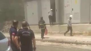 Sıcak havalar trafo yangınına neden oldu