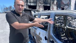Yangından etkilenen Otokent, enkaz halde yardım bekliyor