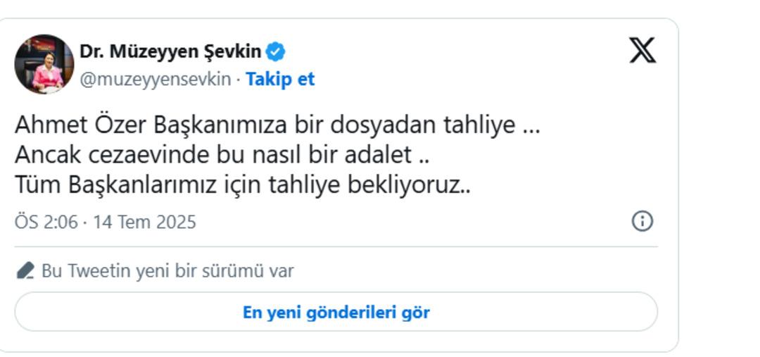 Ahmet Özer için tahliye kararına CHP den ilk tepki 1