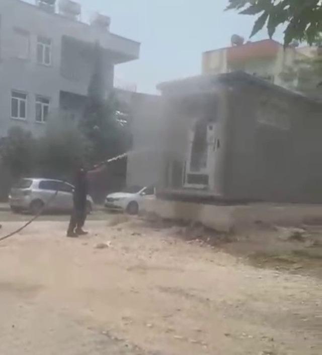 Sıcak havalar trafo yangınına neden oldu 1