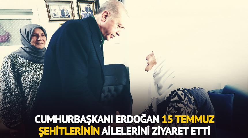 Cumhurbaşkanı Erdoğan şehitlerinin ailelerini ziyaret etti