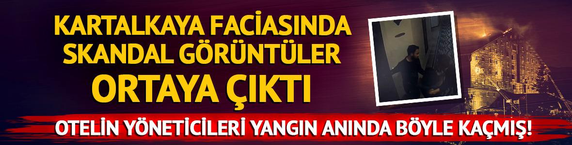 Otelin yöneticileri yangın anında böyle kaçmışlar