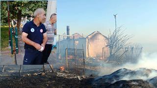 Tekirdağ'da anız yangını; 1 itfaiye eri yaralandı