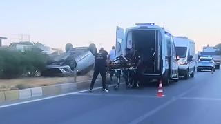 Söke’de otomobil takla attı: 3 yaralı