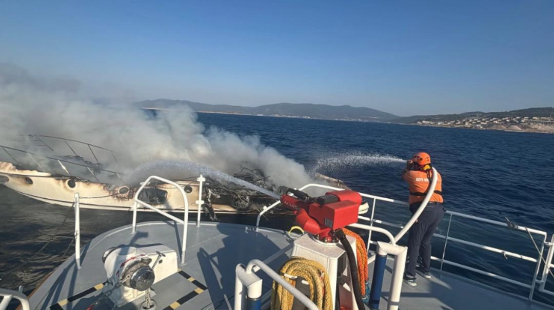 Bodrum da alev alev yanmıştı! Lüks motoryatın sahibi o aile çıktı, kılpayı kurtuldular 2