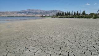 Ulaş Gölü'nde 'erken' kuraklık alarmı! Göl aniden çekildi, zeminde derin çatlaklar oluştu!