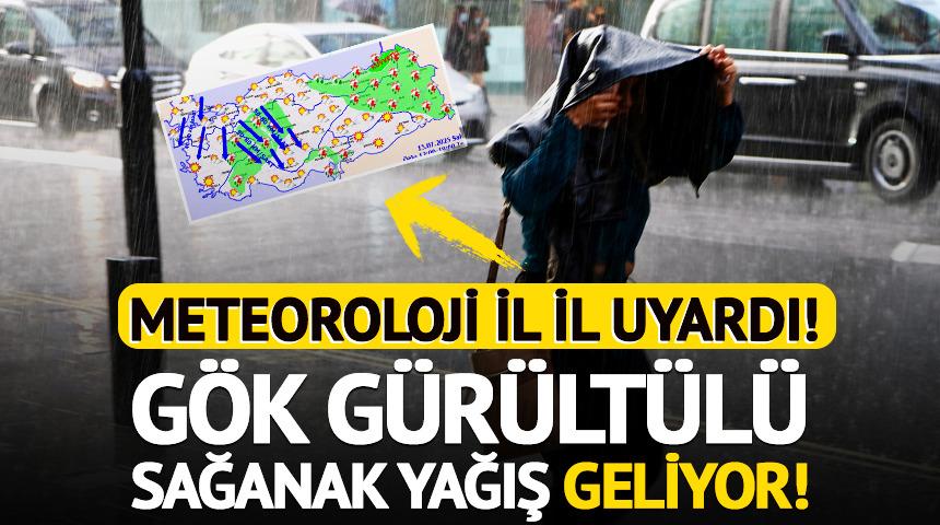 Dikkat! Meteoroloji'den gök gürültülü sağanak uyarısı!