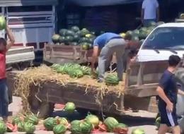 Karpuzları yere atıp parçalamışlardı: Çiftçilere rekor ceza gündemde: 34 milyon 400 bin TL!