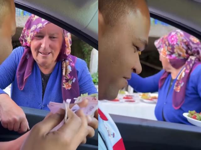Arap turistten tepki çeken video! Bir tomar para çıkarıp Karadenizli kadınla dalga geçti