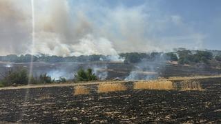 Çorum’da tarlada çıkan yangın ormanlık alana ulaşmadan kontrol altına alındı