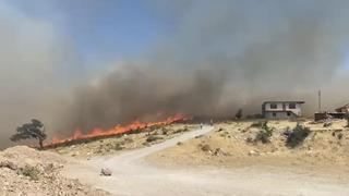 Ayvacık'ta yangın! Yerleşim yerleri tehdit altında