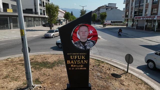 15 Temmuz şehidi Ufuk Baysan'ın adı bu kavşakta yaşatılıyor