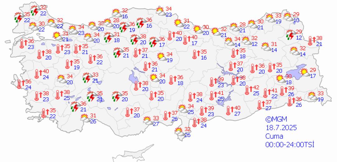 1200xauto Meteoroloji'den yüksek sıcaklık uyarısı: Termometreler 44 dereceyi görecek!
