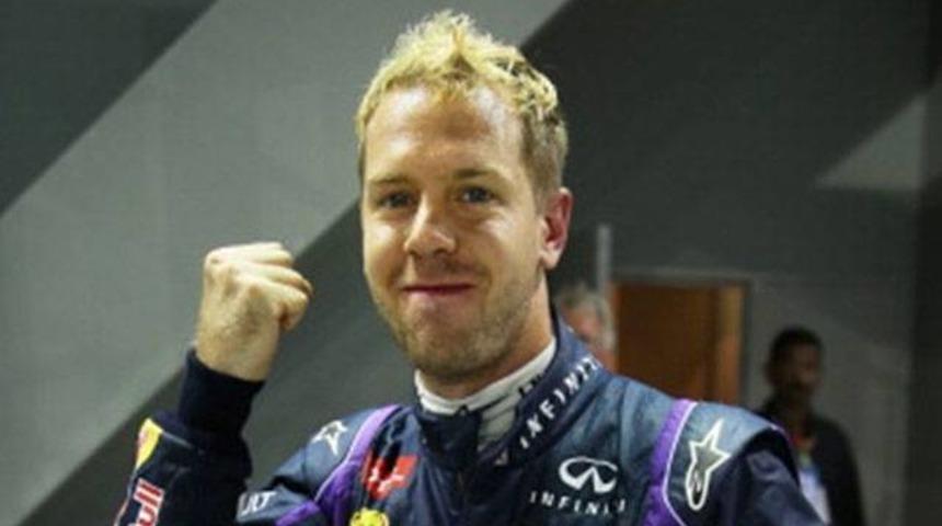 Singapur'da ilk cep Vettel'in