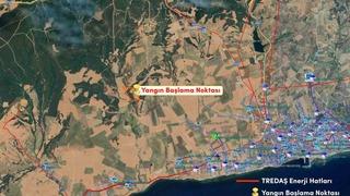 TREDAŞ: Yangın bölgesinde bize ait enerji hattı bulunmamaktadır