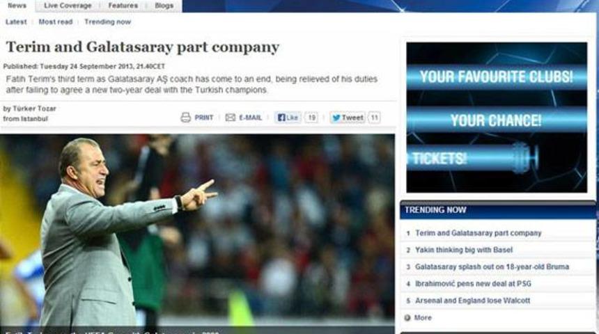 UEFA Terim'i manşet yaptı!