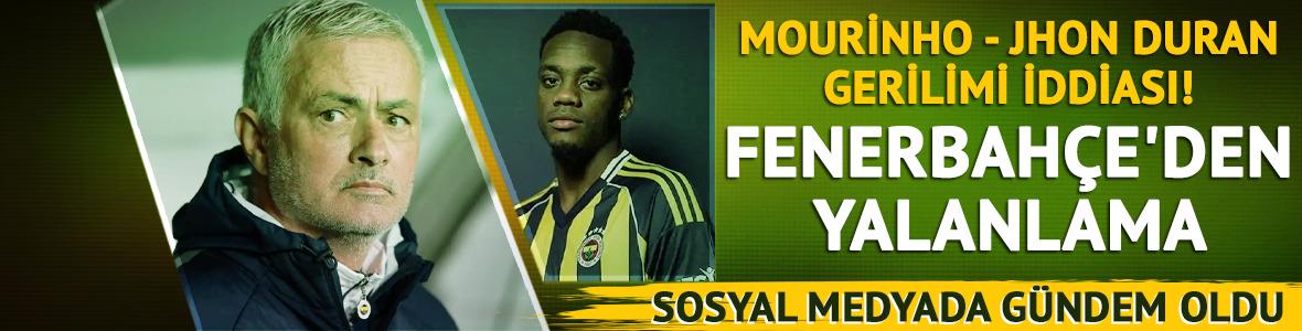 Mourinho-Duran gerilimi iddiasına Fenerbahçe'den yalanlama!