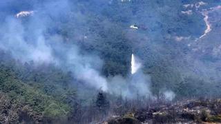 Balıkesir’deki orman yangınına havadan müdahale tekrar başladı