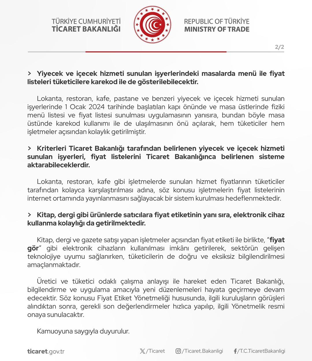 Bakanlıktan perakende satış düzenlemesi! Madde madde açıkladı: Menülerden tartıya kadar... 4