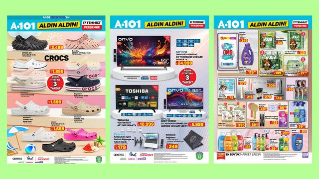 A101'e Crocs terlikler geliyor! İşte 17 Temmuz 2025 A101 Aldın Aldın Kataloğu