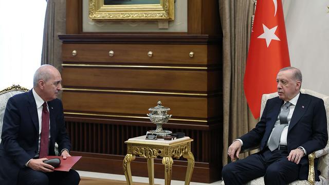 Kabine toplantısından önce kritik temas: Cumhurbaşkanı Erdoğan, TBMM Başkanı Kurtulmuş'u kabul etti 