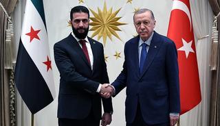 Cumhurbaşkanı Erdoğan, Şara ile görüştü