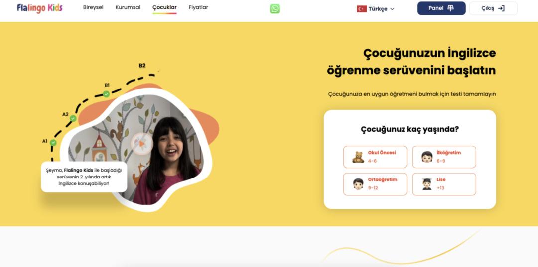 Çocuklar için online İngilizce ögrenmenin en etkili yolu: Flalingo Kids 1