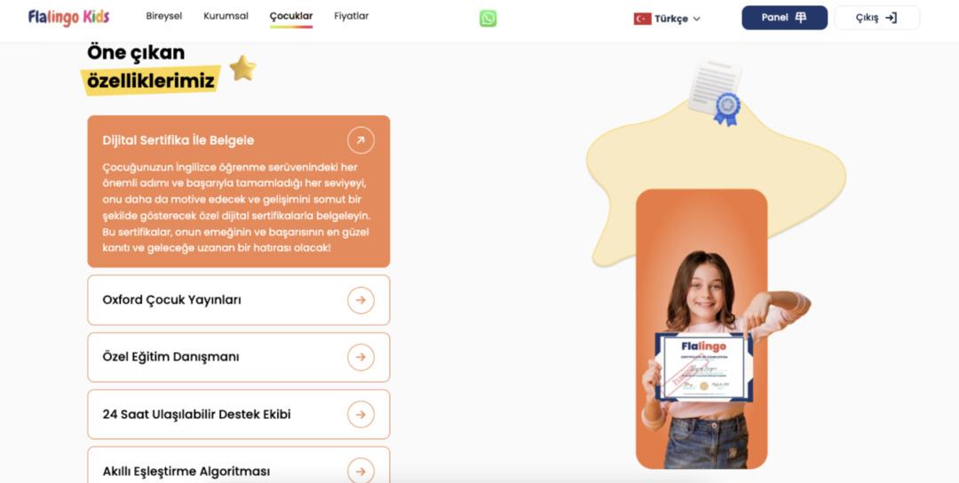 Çocuklar için online İngilizce ögrenmenin en etkili yolu: Flalingo Kids 2