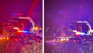 Çukura düşen otomobildeki 4 kişi yaralandı