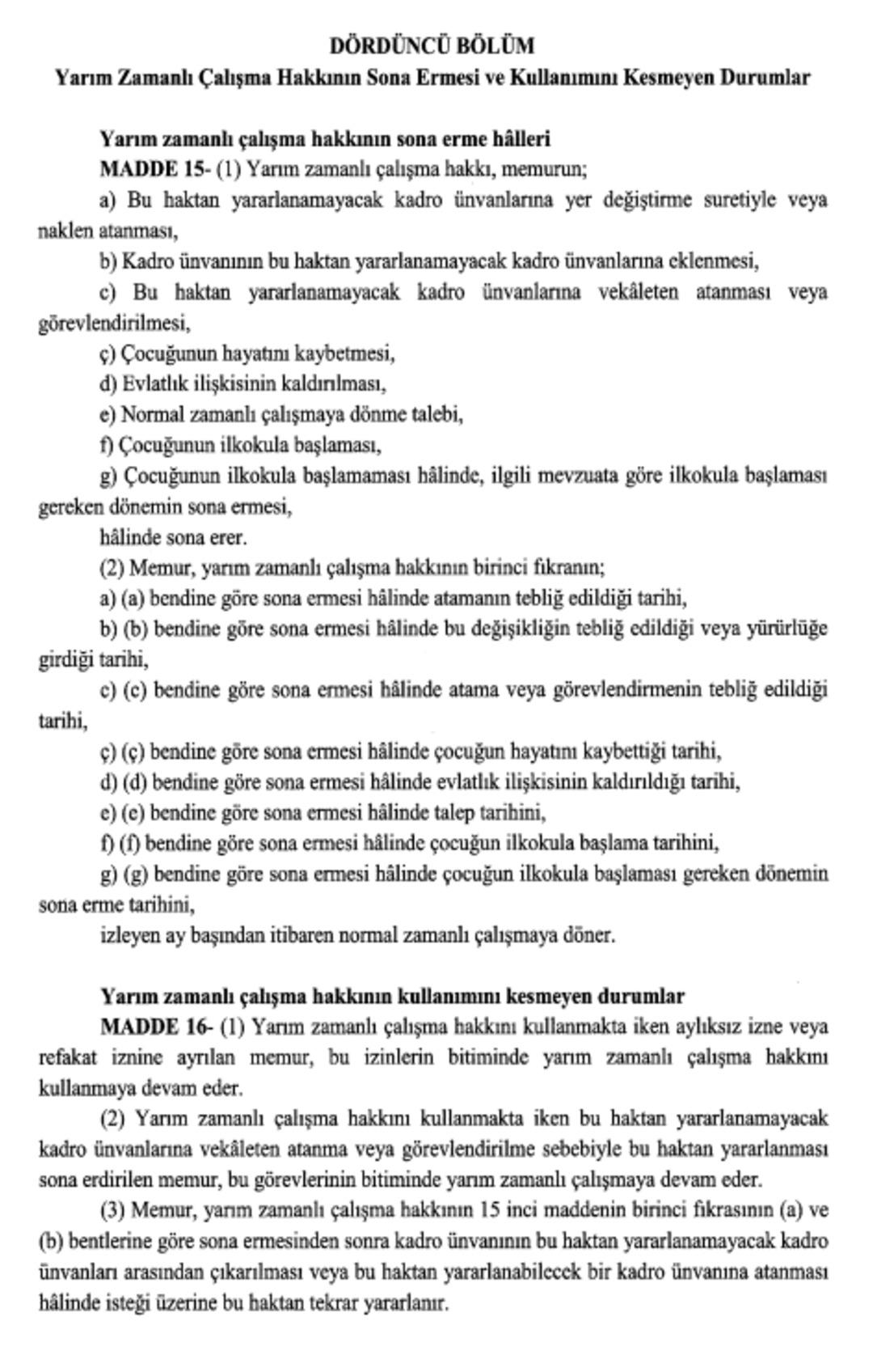 Memurlar dikkat! Resmi Gazete de yayımlandı: Yarı zamanlı çalışma hayata geçiyor! İşte memurun yarı zamanlı çalışma şartlarının detayları 10
