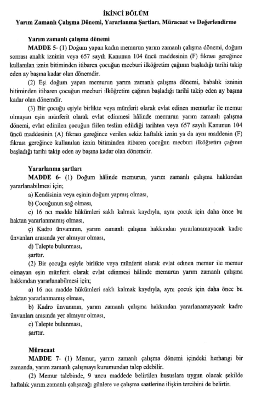 Memurlar dikkat! Resmi Gazete de yayımlandı: Yarı zamanlı çalışma hayata geçiyor! İşte memurun yarı zamanlı çalışma şartlarının detayları 7