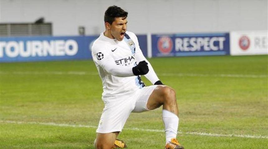 Manchester City'i Ag&uuml;ero u&ccedil;urdu