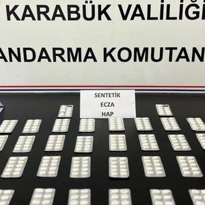 Karabük'te 353 sentetik ecza hap ele geçirildi