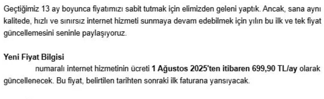 TurkNet ten internet ücretlerine yüzde 40 zam! 499 TL den 699 TL ye çıkıyor 2