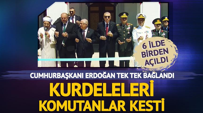 Kurdeleleri komutanlar kesti, Cumhurbaşkanı Erdoğan tek tek bağlandı