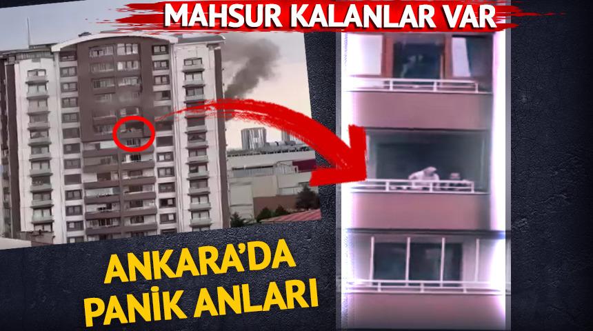 Ankara Keçiören'de yangın! Binada mahsur kalanlar kurtarıldı