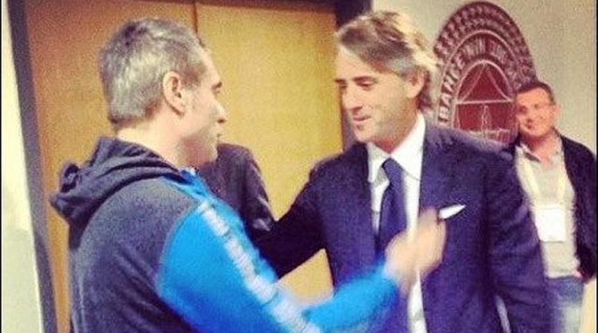 Ersun Yanal'dan Mancini'ye teşekk&uuml;r ziyareti