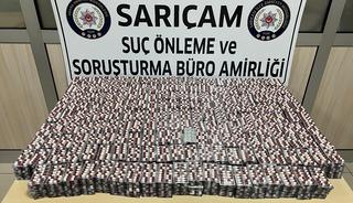 Apartman dairesine yapılan baskında 27 bin 412 uyuşturucu ele geçirildi