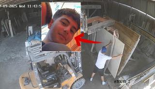 Yüzlerce kilo ağırlığındaki mermer tabla üzerine devrildi! 