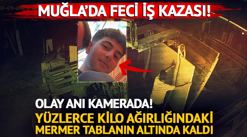 Yüzlerce kilo ağırlığındaki mermer tabla üzerine devrildi! 