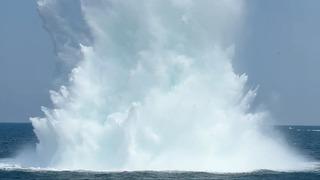 Denizde bulunan mayın patlatılarak imha edildi