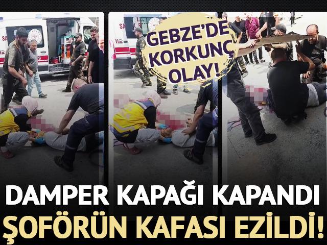 Kafası ezilen şoför hayatını kaybetti!
